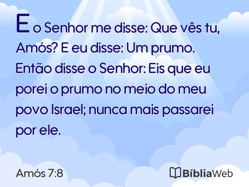 Amós 7:8 em imagem para compartilhar