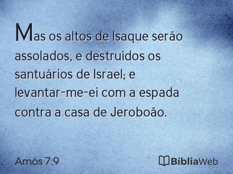 Amós 7:9 em imagem para compartilhar