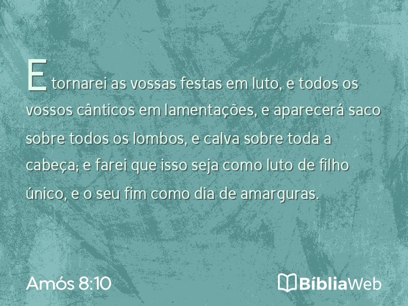 Amós 8:10 em imagem para compartilhar