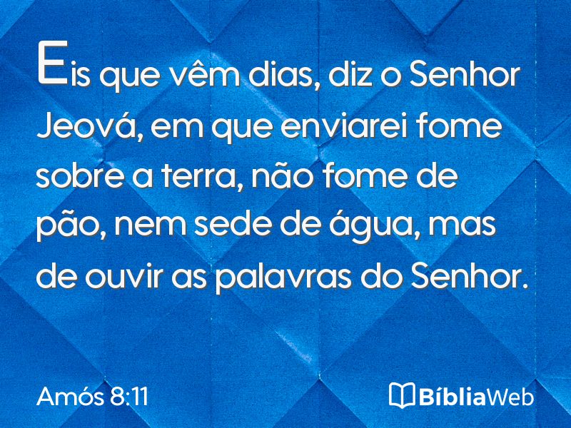 Amós 8:11 em imagem para compartilhar