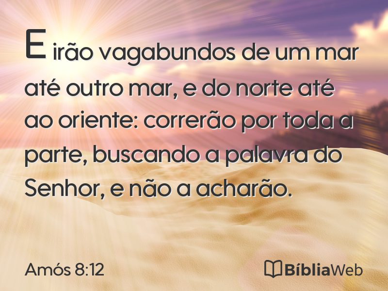 Amós 8:12 em imagem para compartilhar