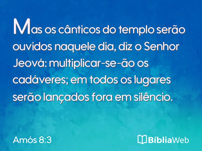 Amós 8:3 em imagem para compartilhar