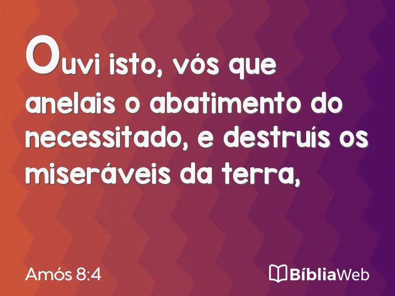 Amós 8:4 em imagem para compartilhar