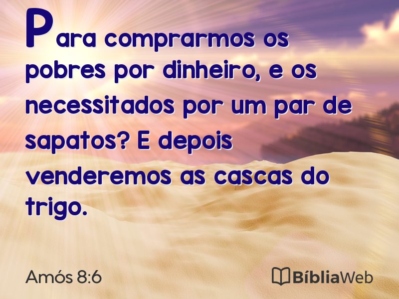 Amós 8:6 em imagem para compartilhar