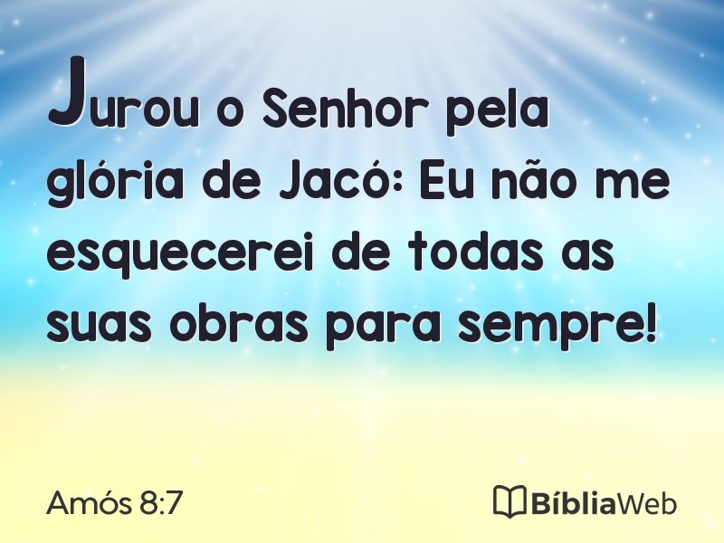 Amós 8:7 em imagem para compartilhar