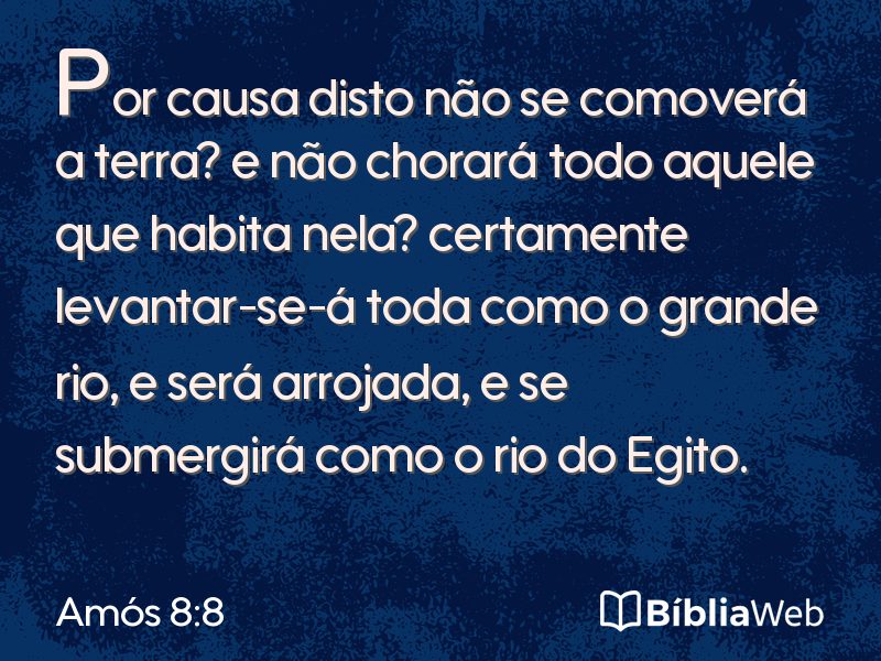 Amós 8:8 em imagem para compartilhar
