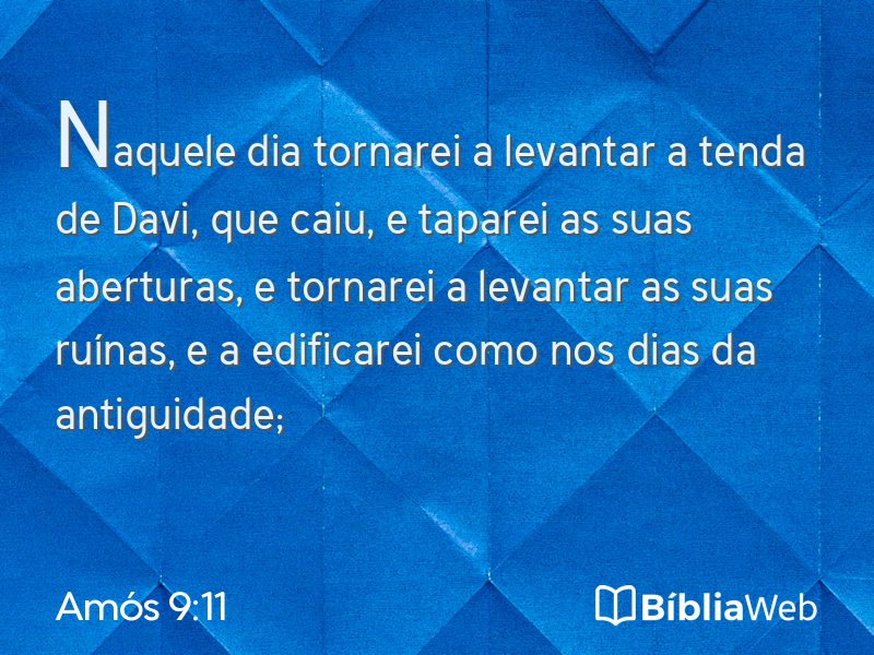 Amós 9:11 em imagem para compartilhar