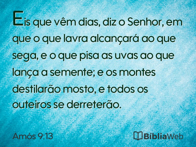 Amós 9:13 em imagem para compartilhar