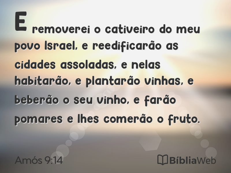 Amós 9:14 em imagem para compartilhar