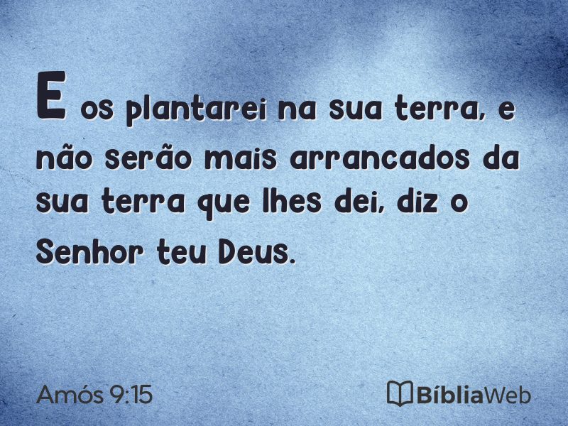 Amós 9:15 em imagem para compartilhar