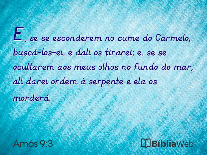 Amós 9:3 em imagem para compartilhar