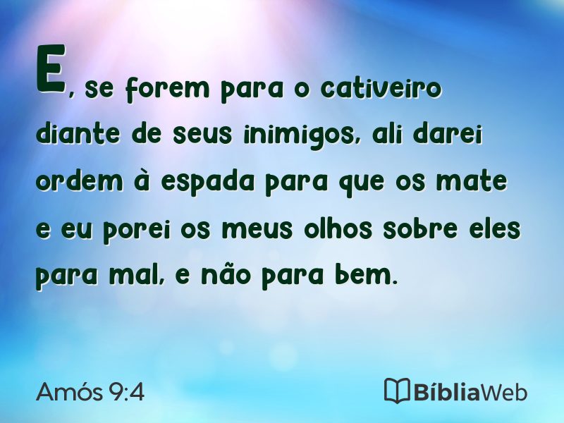 Amós 9:4 em imagem para compartilhar