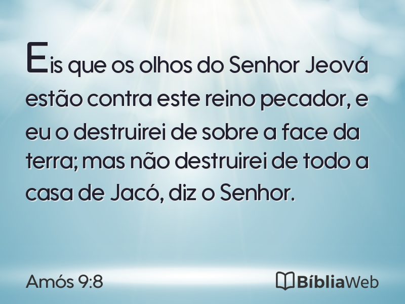 Amós 9:8 em imagem para compartilhar