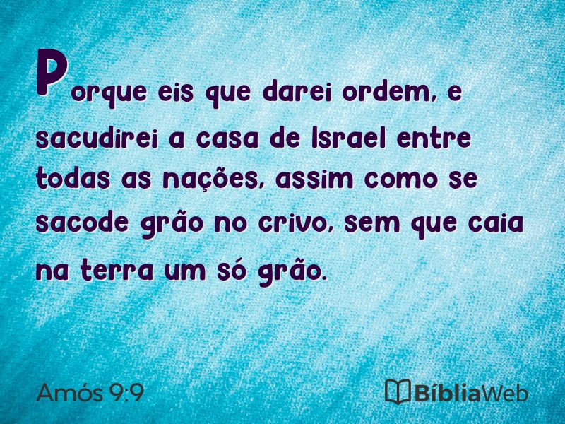 Amós 9:9 em imagem para compartilhar