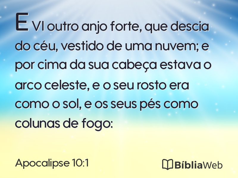 Apocalipse 10:1 em imagem para compartilhar