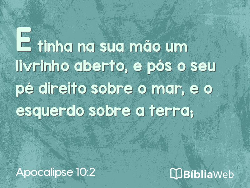 Apocalipse 10:2 em imagem para compartilhar