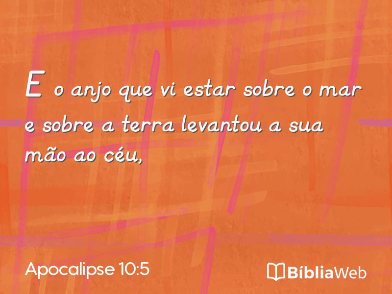 Apocalipse 10:5 em imagem para compartilhar