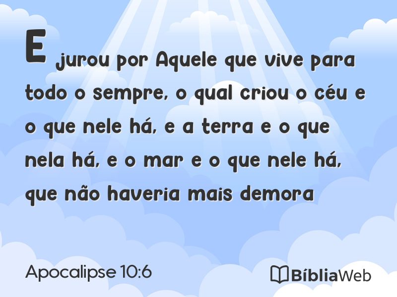 Apocalipse 10:6 em imagem para compartilhar