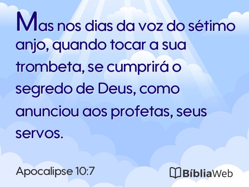 Apocalipse 10:7 em imagem para compartilhar