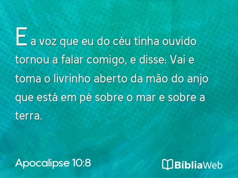 Apocalipse 10:8 em imagem para compartilhar