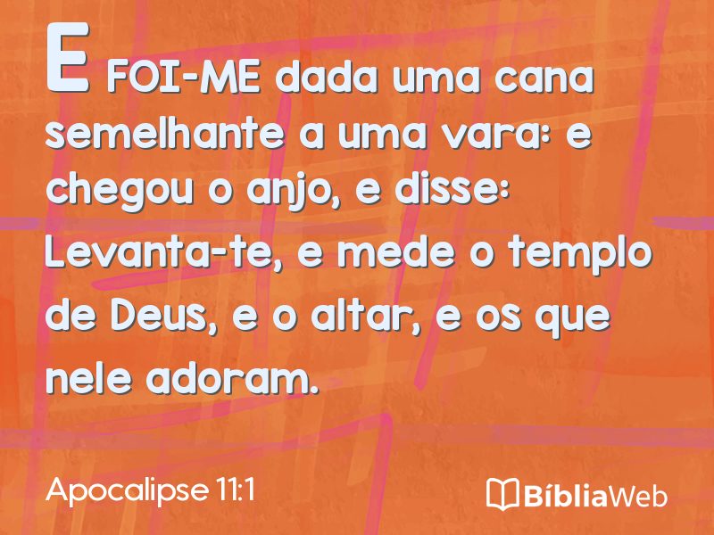 Apocalipse 11:1 em imagem para compartilhar