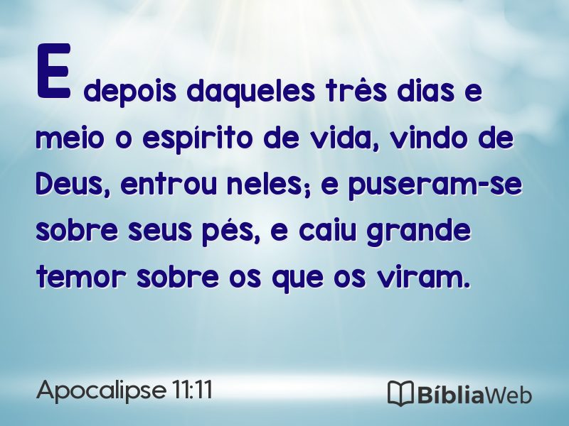 Apocalipse 11:11 em imagem para compartilhar