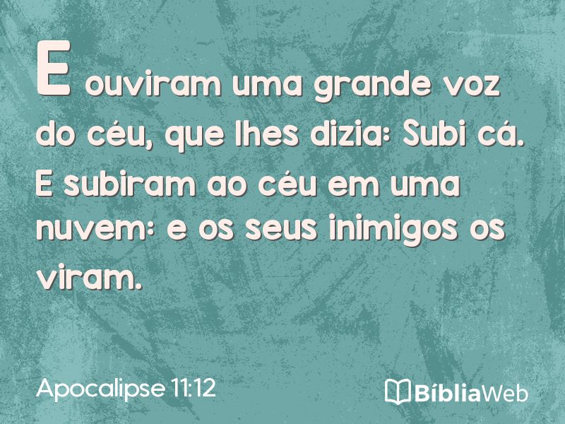 Apocalipse 11:12 em imagem para compartilhar