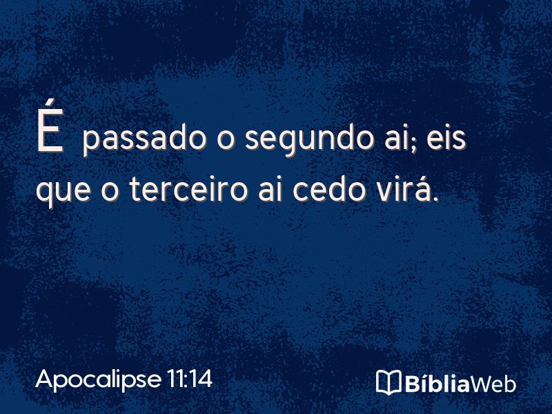 Apocalipse 11:14 em imagem para compartilhar