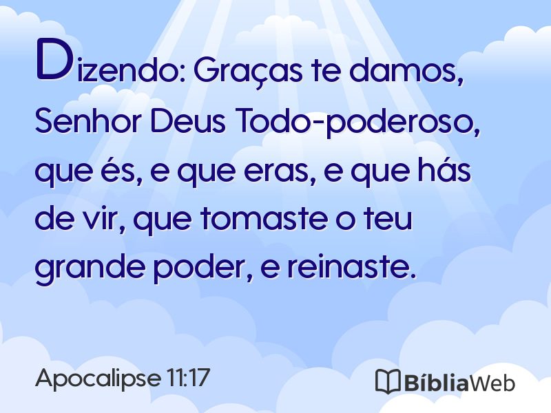 Apocalipse 11:17 em imagem para compartilhar