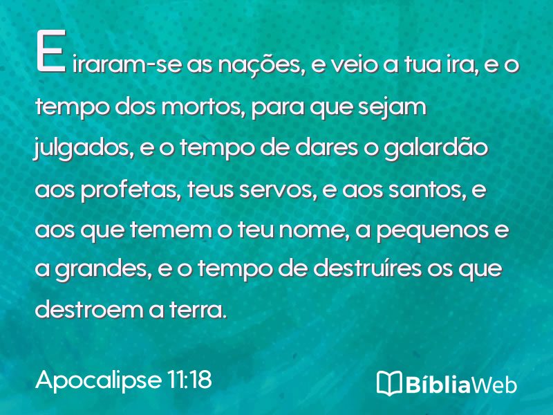 Apocalipse 11:18 em imagem para compartilhar
