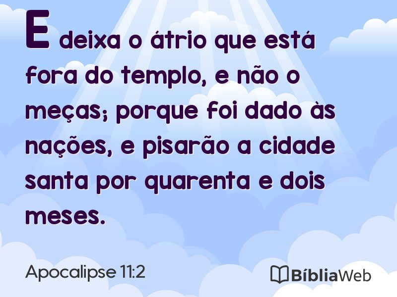 Apocalipse 11:2 em imagem para compartilhar