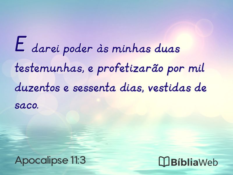 Apocalipse 11:3 em imagem para compartilhar