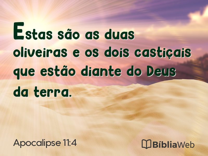 Apocalipse 11:4 em imagem para compartilhar
