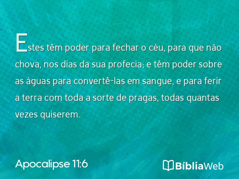 Apocalipse 11:6 em imagem para compartilhar