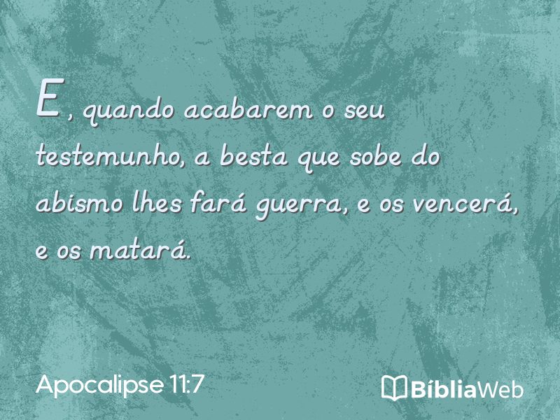 Apocalipse 11:7 em imagem para compartilhar