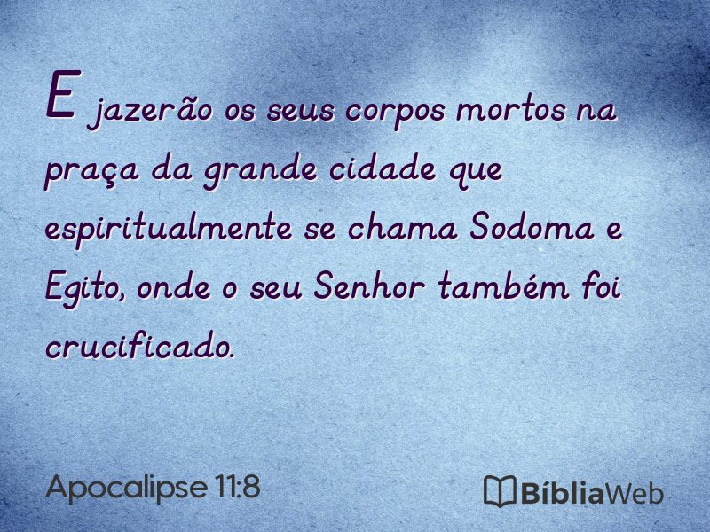 Apocalipse 11:8 em imagem para compartilhar