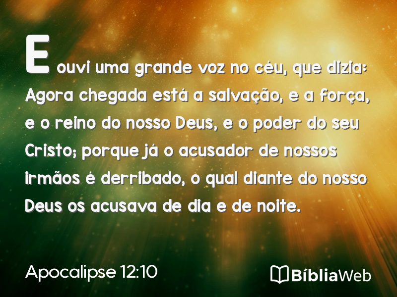 Apocalipse 12:10 em imagem para compartilhar