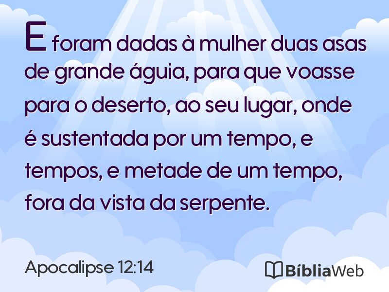 Apocalipse 12:14 em imagem para compartilhar