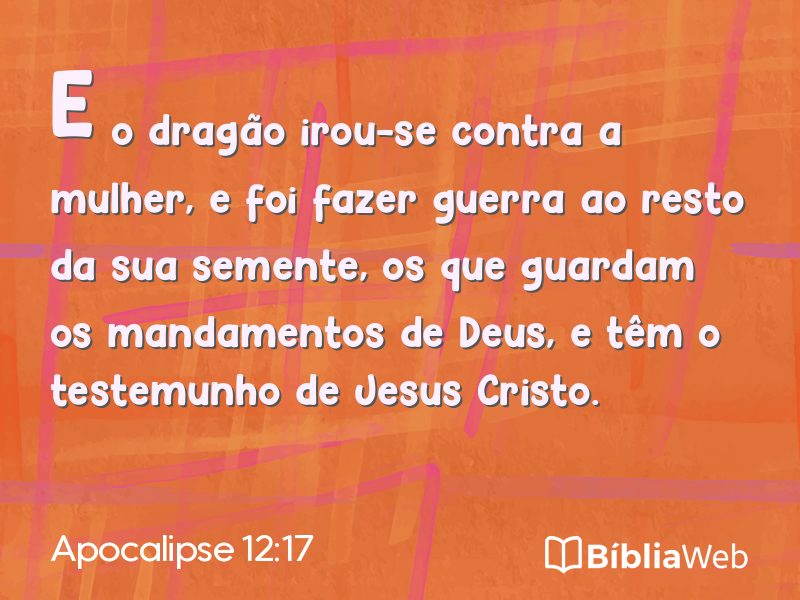 Apocalipse 12:17 em imagem para compartilhar