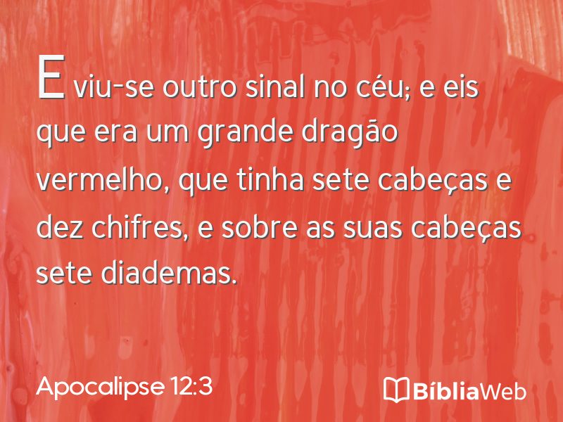 Apocalipse 12:3 em imagem para compartilhar