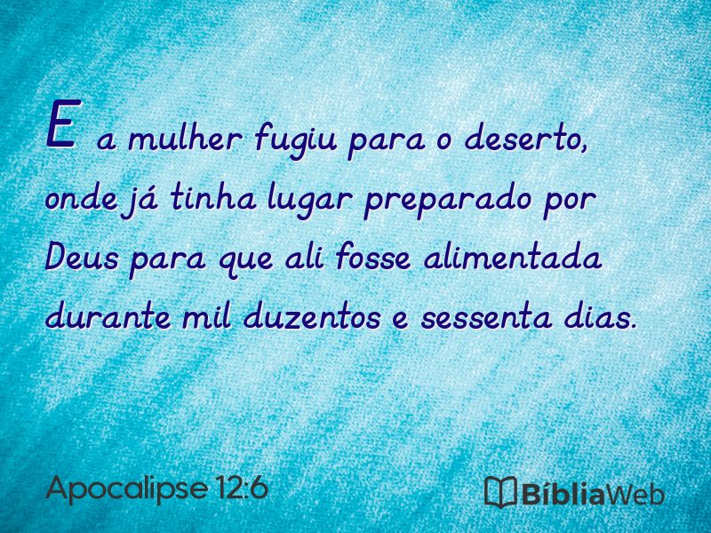 Apocalipse 12:6 em imagem para compartilhar