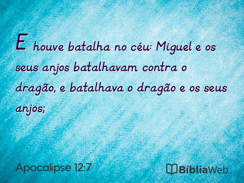 Apocalipse 12:7 em imagem para compartilhar