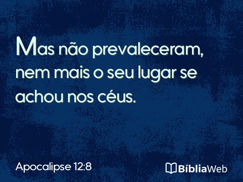 Apocalipse 12:8 em imagem para compartilhar
