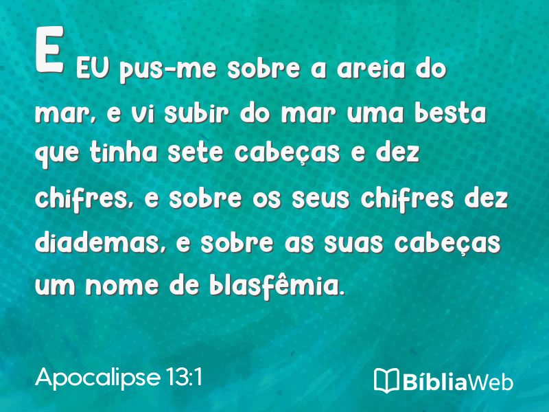 Apocalipse 13:1 em imagem para compartilhar