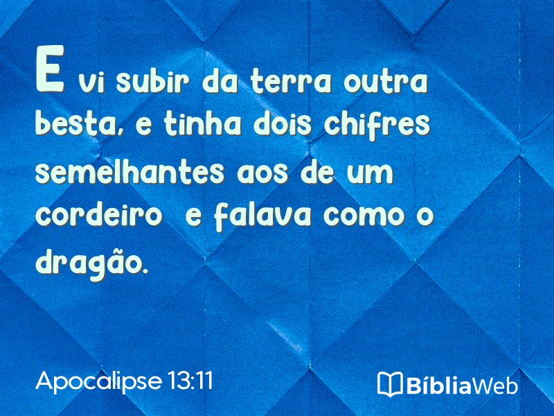 Apocalipse 13:11 em imagem para compartilhar