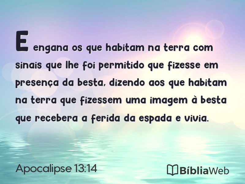 Apocalipse 13:14 em imagem para compartilhar