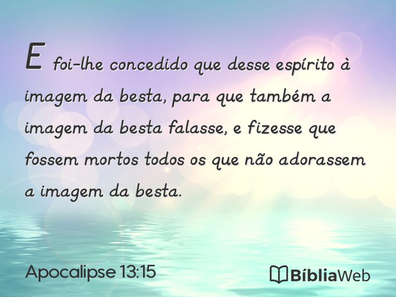 Apocalipse 13:15 em imagem para compartilhar