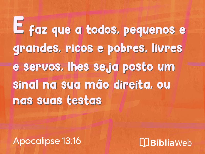 Apocalipse 13:16 em imagem para compartilhar