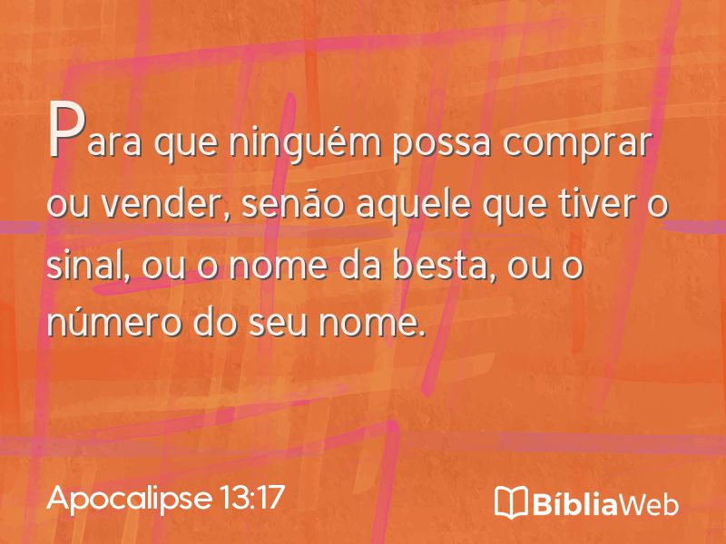 Apocalipse 13:17 em imagem para compartilhar