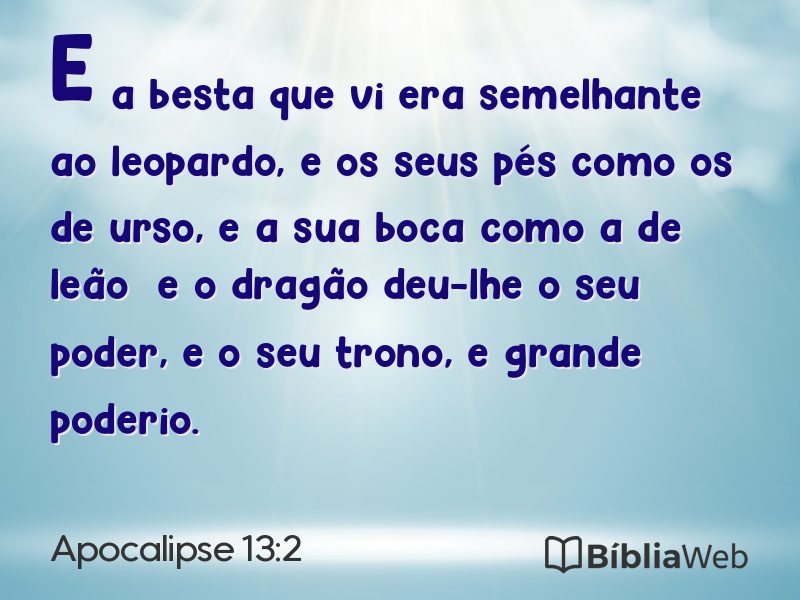 Apocalipse 13:2 em imagem para compartilhar
